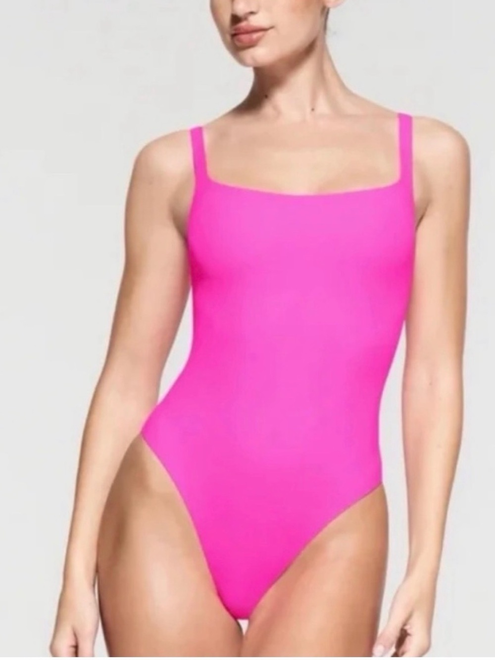 SKIMS fits everybody square neck bodysuit - Hot Pink xL